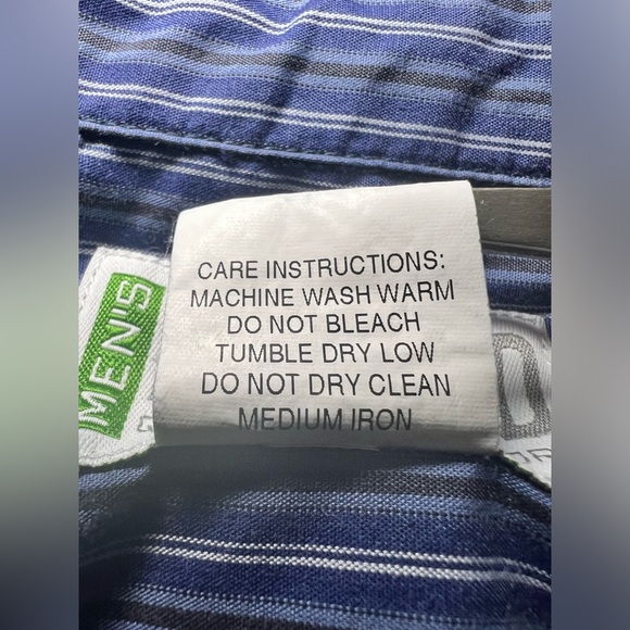 Haband Men’s Western Striped Pearl Snap Short Sleeve Shirt, Vintage, Size Large - Picture 10 of 10